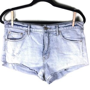 Free People Distressed Cutoff Cotton Denim Shorts Size 28